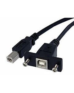 A65 - 1 ft Panel Mount USB Cable B to B - F/M